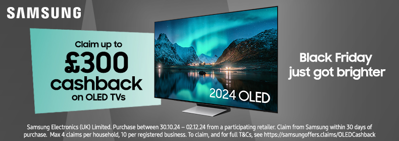 Claim up to £300 Cashback on OLED TVs