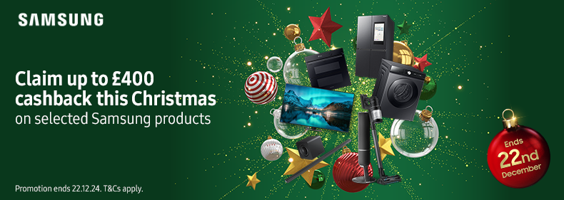 Christmas Cashback on selected Samsung MDA