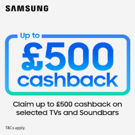 Claim up to £500 cashback