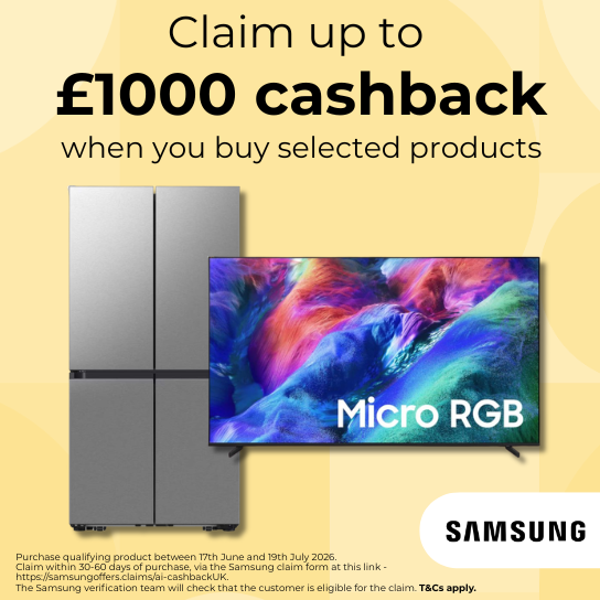 Claim up to £1000 cashback