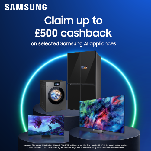 Claim up to £500 cashback