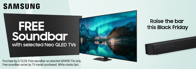 Free with select Samsung QN9 TVs