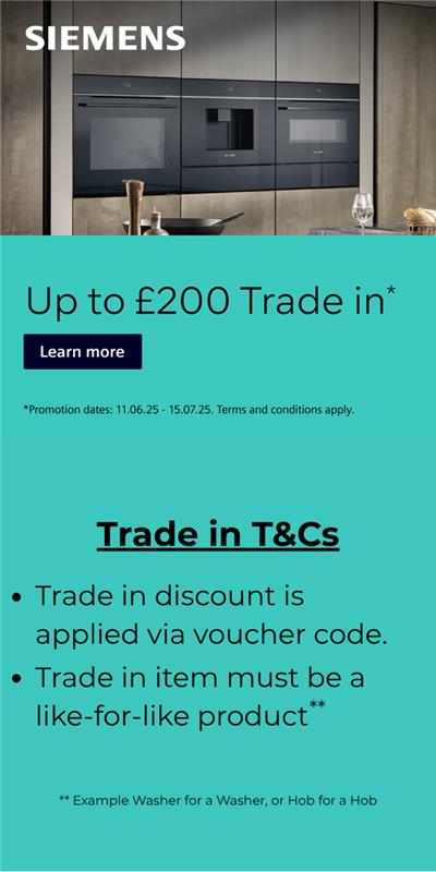 Trade-in & save £100 with code SIEMENS100