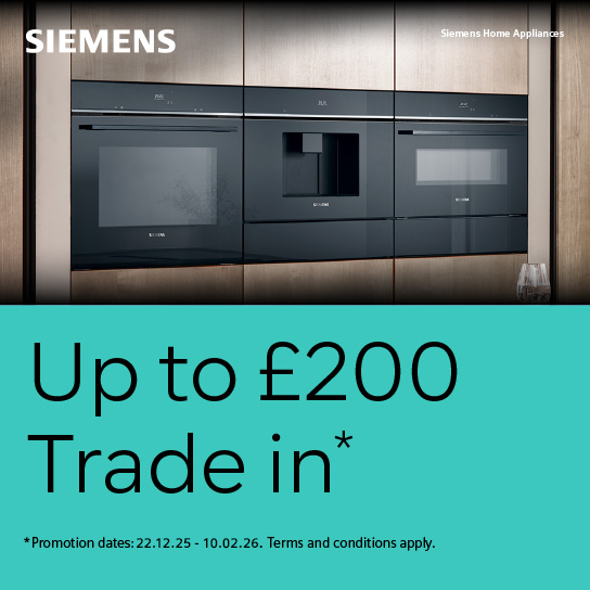 Up to £200 off with voucher code SIEMENS100