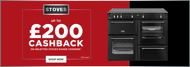 Up to £200 Cashback on select Stoves Range Cookers