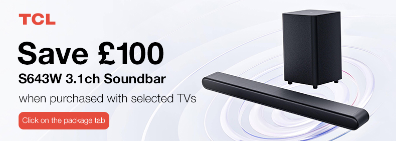 Save £100 with selected TVs
